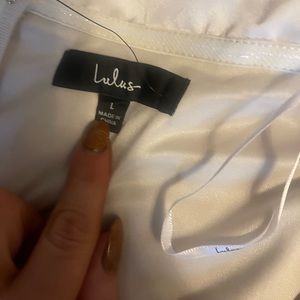 White/champagne dress